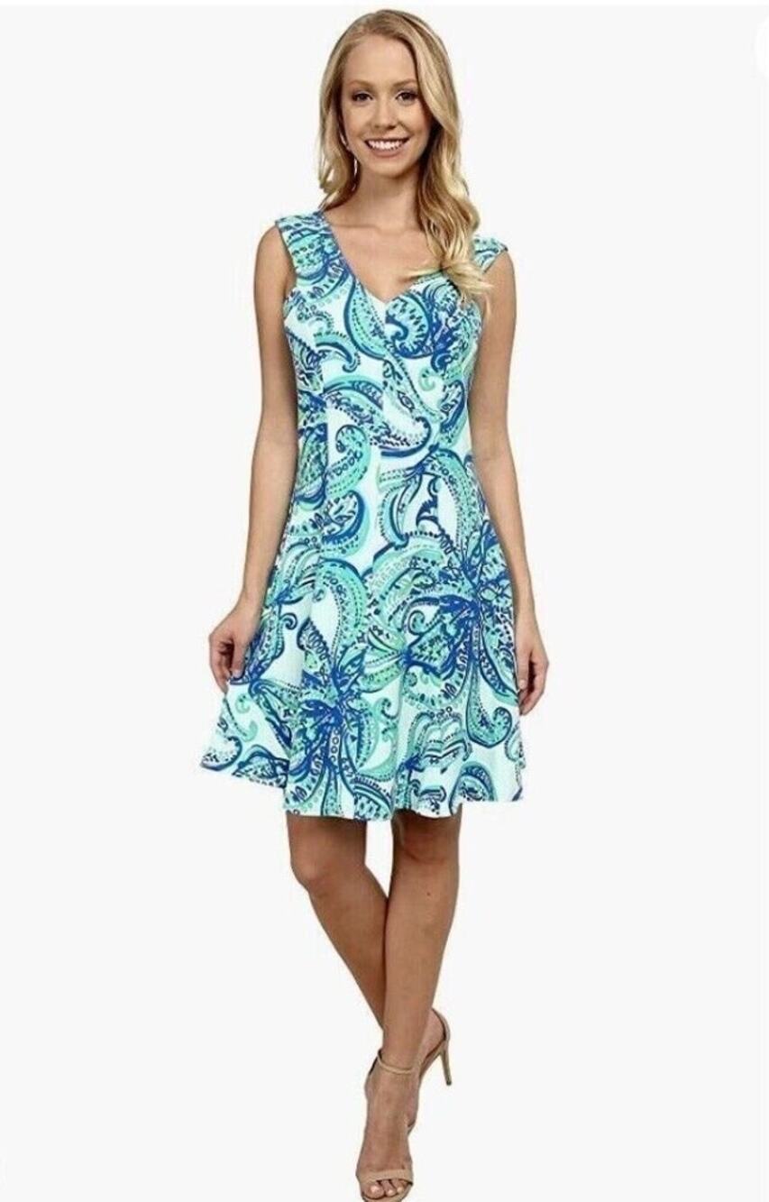 Lilly Pulitzer Dahlia Poolside Floral Fit & Flare Terry Dress XXS